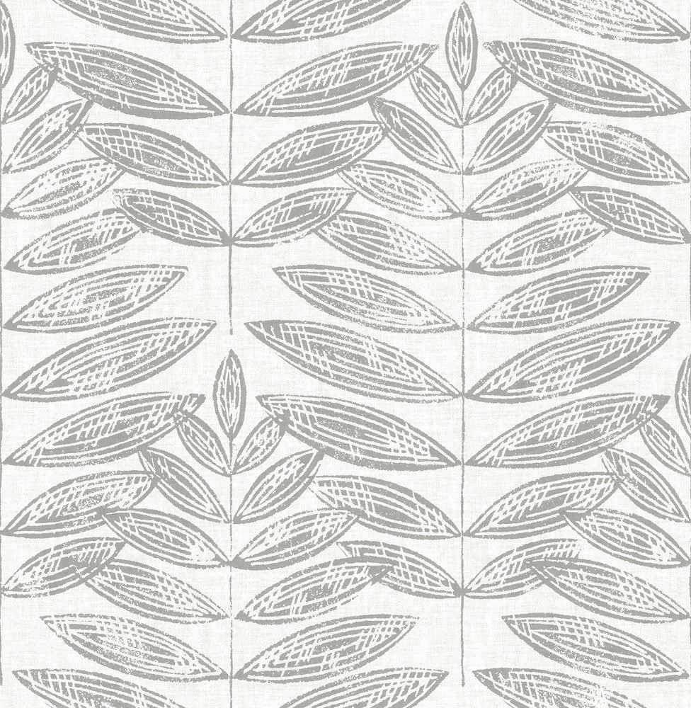 Akira Dove Leaf Wallpaper by A-Street Prints Folklore Covers about 56.4 square feet 20.5-in by 33-ft long roll Unpasted 20.9 - Fabric Carolina -