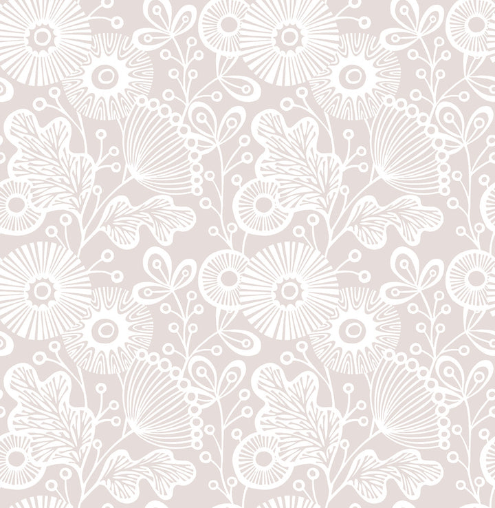 Ana Rose Rose Floral Wallpaper by A-Street Prints Folklore Covers about 56.4 square feet 20.5-in by 33-ft long roll Unpasted 10.4 - Fabric Carolina -