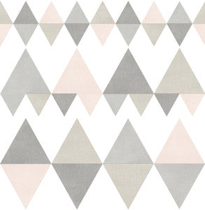 Trilogy Light Pink Geometric Wallpaper by A-Street Prints