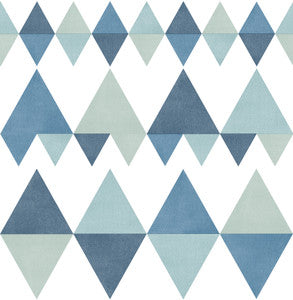 Trilogy Blue Geometric Wallpaper by A-Street Prints