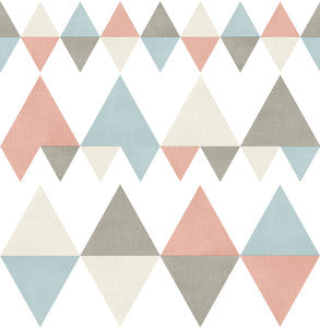 Trilogy Coral Geometric Wallpaper by A-Street Prints
