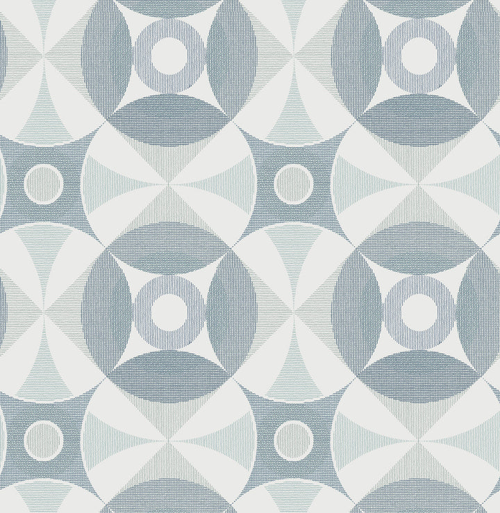 Ellis Teal Geometric Wallpaper by A-Street Prints Folklore Covers about 56.4 square feet 20.5-in by 33-ft long roll Unpasted 10.4 - Fabric Carolina -