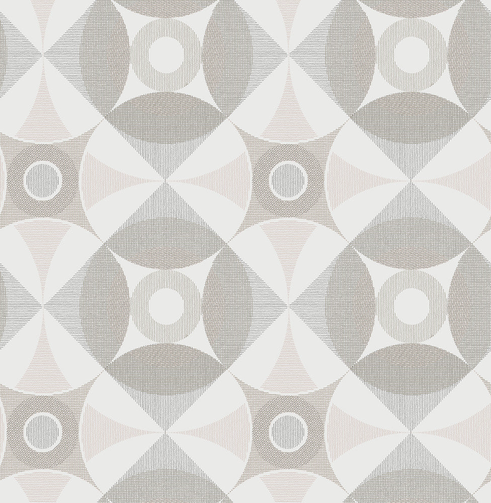 Ellis Light Brown Geometric Wallpaper by A-Street Prints Folklore Covers about 56.4 square feet 20.5-in by 33-ft long roll Unpasted 10.4 - Fabric Carolina -