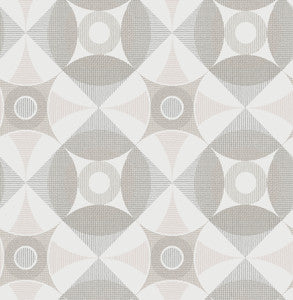 Ellis Light Brown Geometric Wallpaper by A-Street Prints