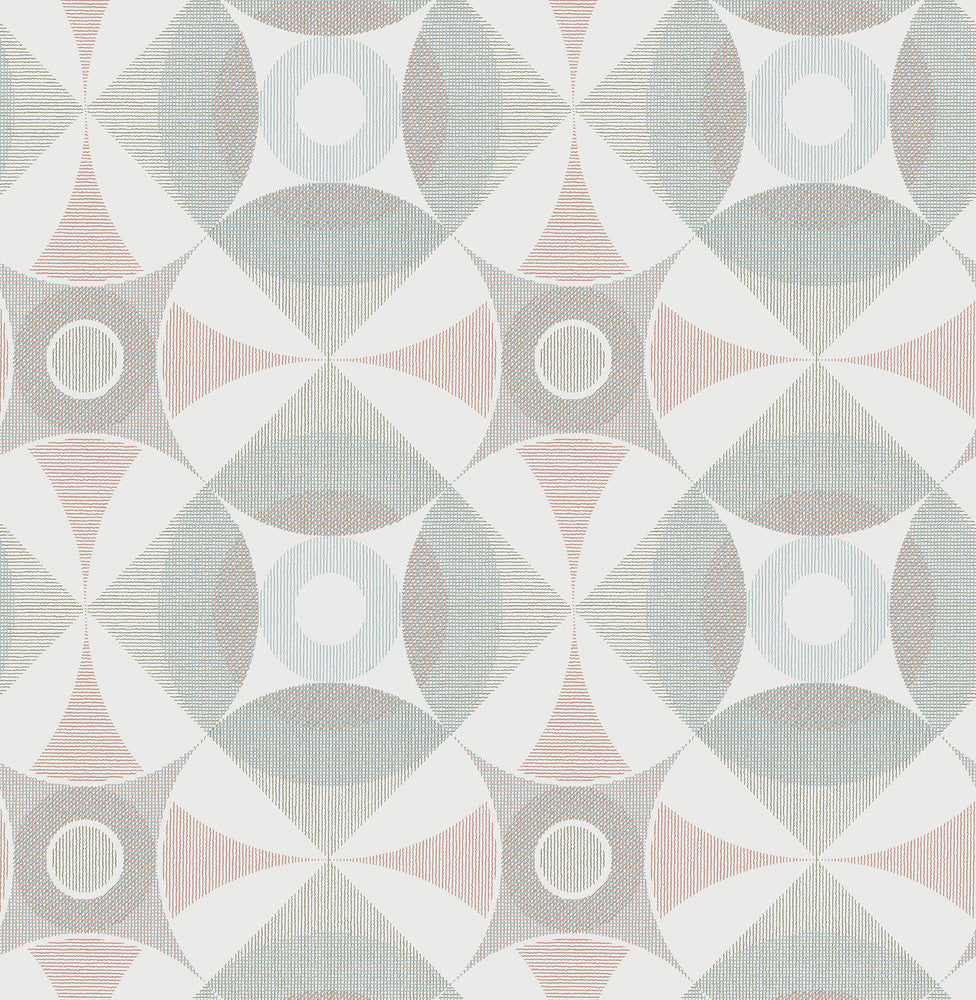 Ellis Multicolor Geometric Wallpaper by A-Street Prints Folklore Covers about 56.4 square feet 20.5-in by 33-ft long roll Unpasted 10.4 - Fabric Carolina -