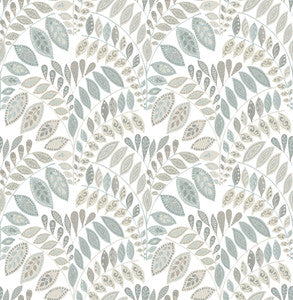 Fiddlehead Light Grey Botanical Wallpaper by A-Street Prints