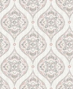 Adele Rose Damask Wallpaper by A-Street Prints