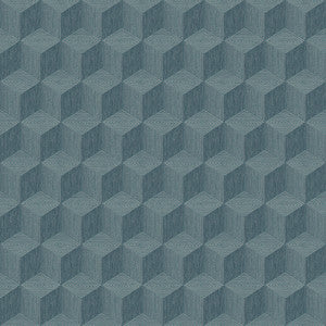 Claremont Blue Geometric Wallpaper by Engblad & Co