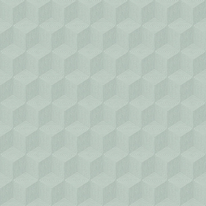 Claremont Seafoam Geometric Wallpaper by Engblad & Co Lounge Luxe Covers about 57.8 square feet 21-in by 33-ft long roll Unpasted 5.25 - Fabric Carolina -