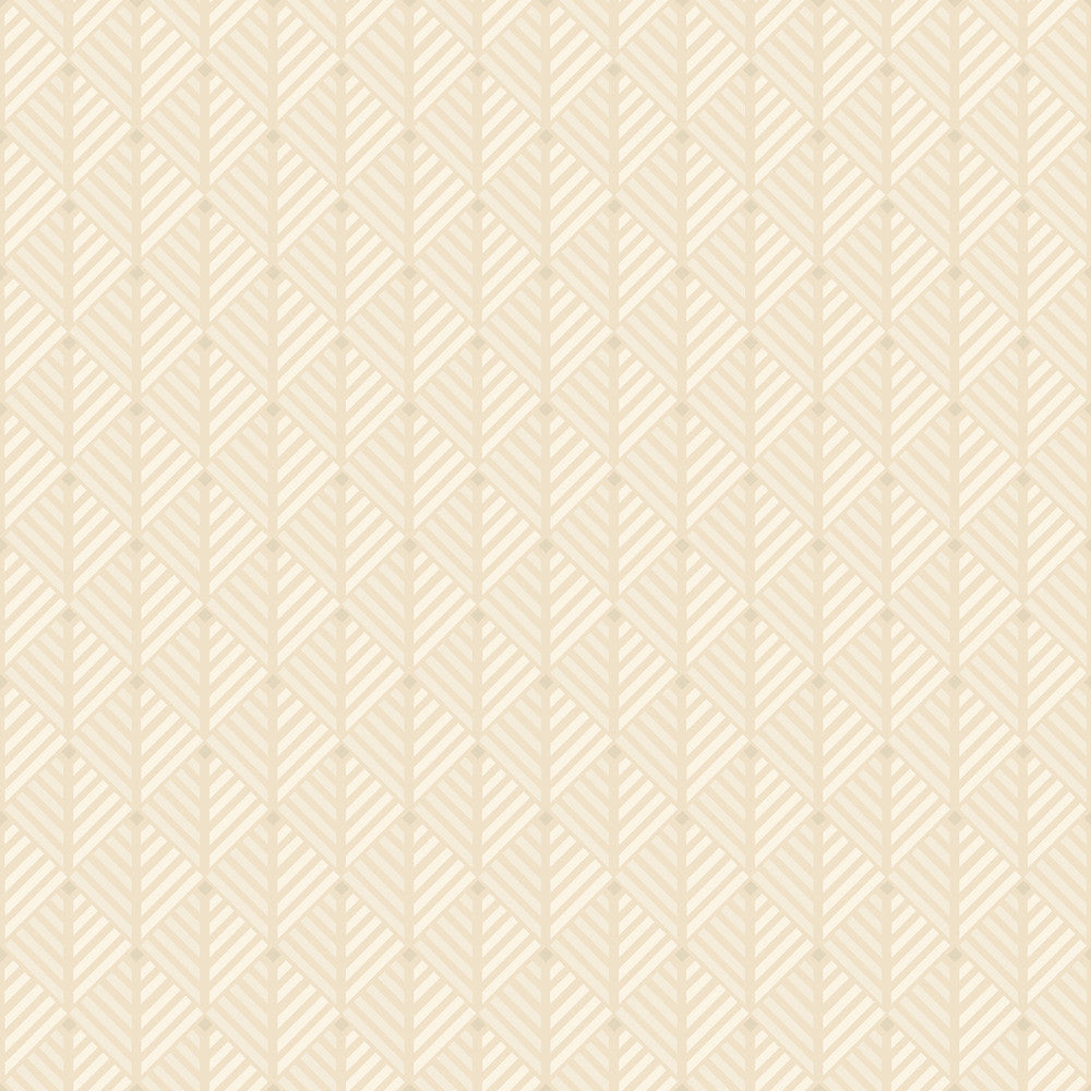 Opera Cream Geometric Wallpaper by Engblad & Co Lounge Luxe Covers about 57.8 square feet 21-in by 33-ft long roll Unpasted 5.25 - Fabric Carolina -