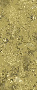 Bergen Mustard Marine Life Wallpaper by Engblad & Co