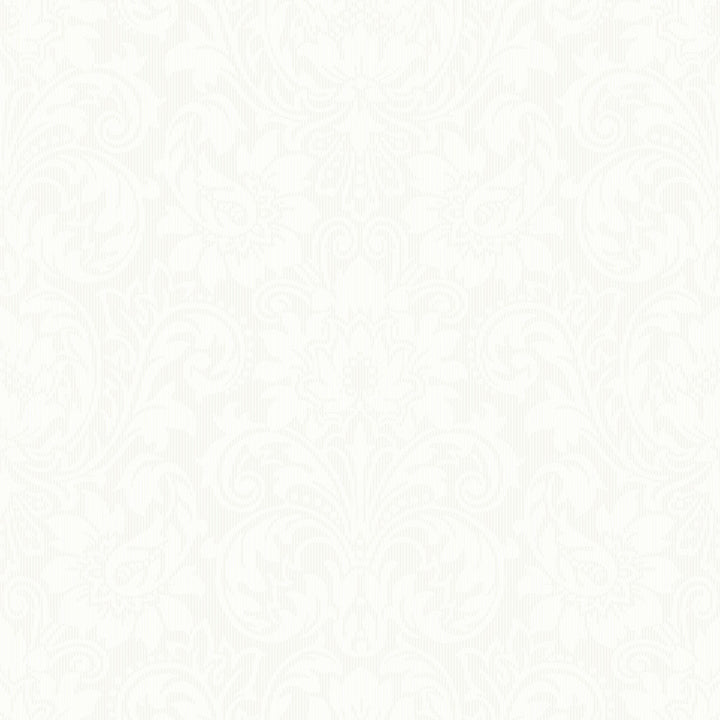 Arbesque Off White Damask Wallpaper by Wall Vision In Bloom Covers about 57.8 square feet 21-in by 33-ft long roll Unpasted 21 - Fabric Carolina -