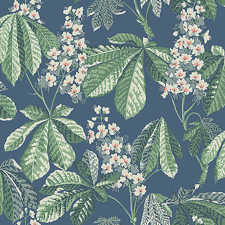 Chestnut Slate Floral Wallpaper by Wall Vision In Bloom Covers about 57.8 square feet 21-in by 33-ft long roll Unpasted 21 - Fabric Carolina -