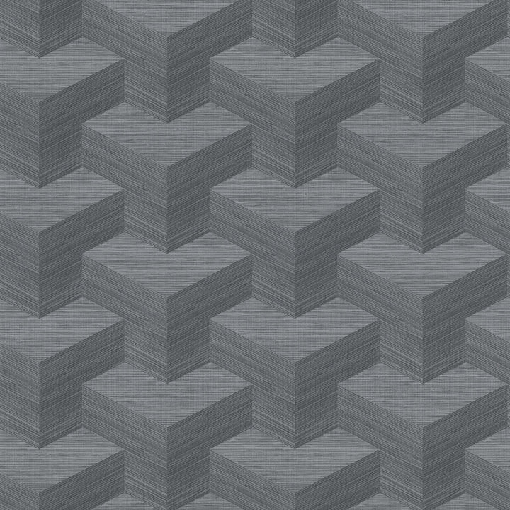 Y Knot Slate Geometric Texture Wallpaper by A-Street Prints Fibers Covers about 60.8 square feet 27-in by 27-ft long roll Unpasted 7 - Fabric Carolina -