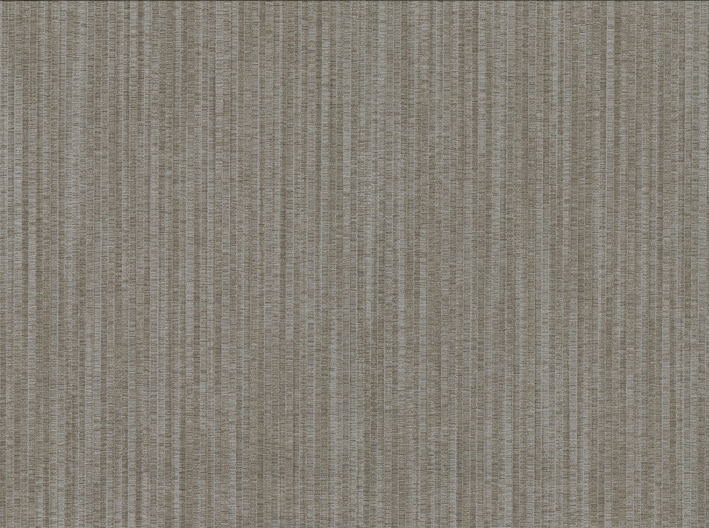 Volantis Dark Brown Textured Stripe Wallpaper by Warner Cortina IV Covers about 60.8 square feet 27-in by 27-ft long roll Unpasted 0 - Fabric Carolina -