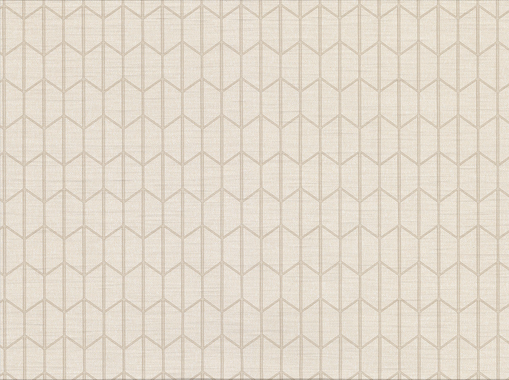 Gauntlet Cream Geometric Wallpaper by Warner Cortina IV Covers about 60.8 square feet 27-in by 27-ft long roll Unpasted 3.5 - Fabric Carolina -