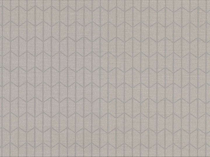Gauntlet Grey Geometric Wallpaper by Warner Cortina IV Covers about 60.8 square feet 27-in by 27-ft long roll Unpasted 3.5 - Fabric Carolina -