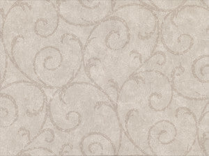 Sansa Khaki Plaster Scroll Wallpaper by Warner
