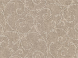 Sansa Light Brown Plaster Scroll Wallpaper by Warner