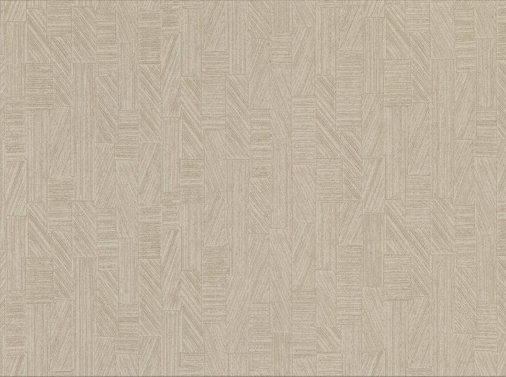 Kensho Beige Parquet Wood Wallpaper by Warner Cortina IV Covers about 60.8 square feet 27-in by 27-ft long roll Unpasted 0 - Fabric Carolina -