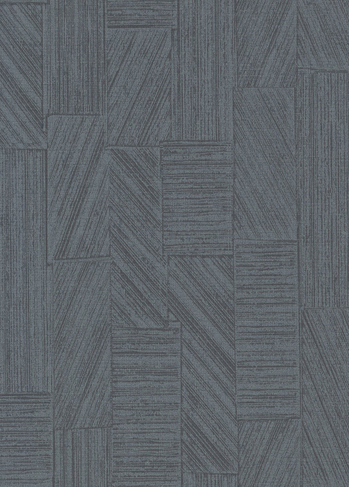 Kensho Charcoal Parquet Wood Wallpaper by Warner Cortina IV Covers about 60.8 square feet 27-in by 27-ft long roll Unpasted 0 - Fabric Carolina -