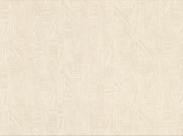 Kensho Cream Parquet Wood Wallpaper by Warner Cortina IV Covers about 60.8 square feet 27-in by 27-ft long roll Unpasted 0 - Fabric Carolina -