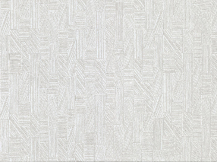 Kensho Off White Parquet Wood Wallpaper by Warner Cortina IV Covers about 60.8 square feet 27-in by 27-ft long roll Unpasted 0 - Fabric Carolina -