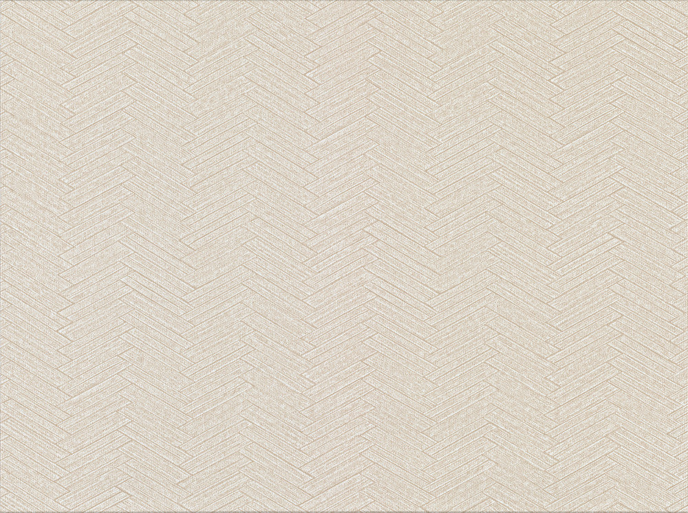 Karma Off White Herringhone Weave Wallpaper by Warner Cortina IV Covers about 60.8 square feet 27-in by 27-ft long roll Unpasted 0 - Fabric Carolina -