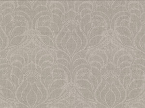 Sandor Grey Damask Wallpaper by Warner