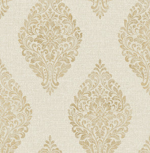 Pascale Gold Medallion Wallpaper by Advantage