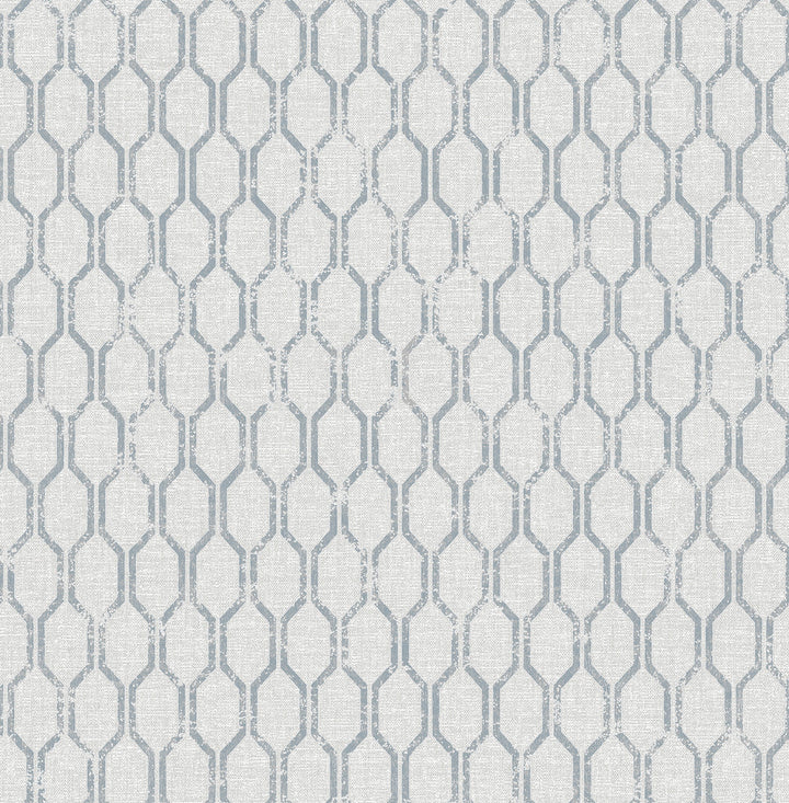 Elodie Light Grey Geometric Wallpaper by Advantage Metallic Covers about 56.4 square feet 20.5-in by 33-ft long roll Unpasted 20.9 - Fabric Carolina -