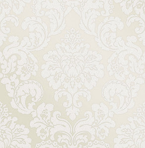 Margot Cream Damask Wallpaper by Advantage