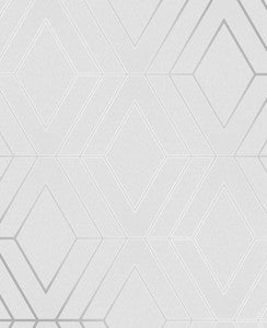 Adaline Light Grey Geometric Wallpaper by Advantage