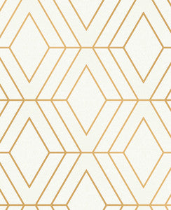 Adaline Off White Geometric Wallpaper by Advantage
