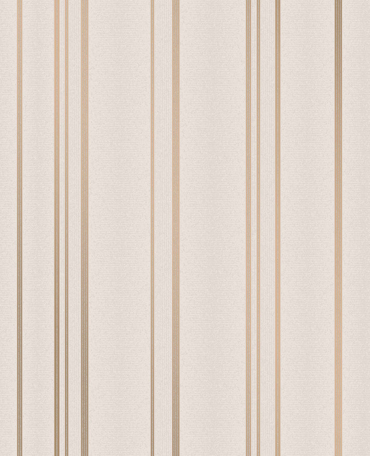 Thierry Rose Gold Stripe Wallpaper by Advantage Metallic Covers about 56.4 square feet 20.5-in by 33-ft long roll Unpasted 0 - Fabric Carolina -
