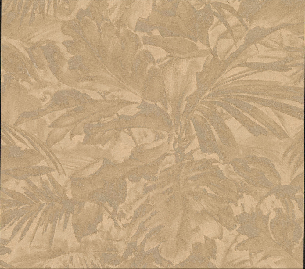 Boyce Bronze Botanical Wallpaper by Advantage Metallic Covers about 57.8 square feet 21-in by 33-ft long roll Unpasted 10.4 - Fabric Carolina -