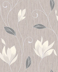 Anais Neutral Floral Trails Wallpaper by Advantage
