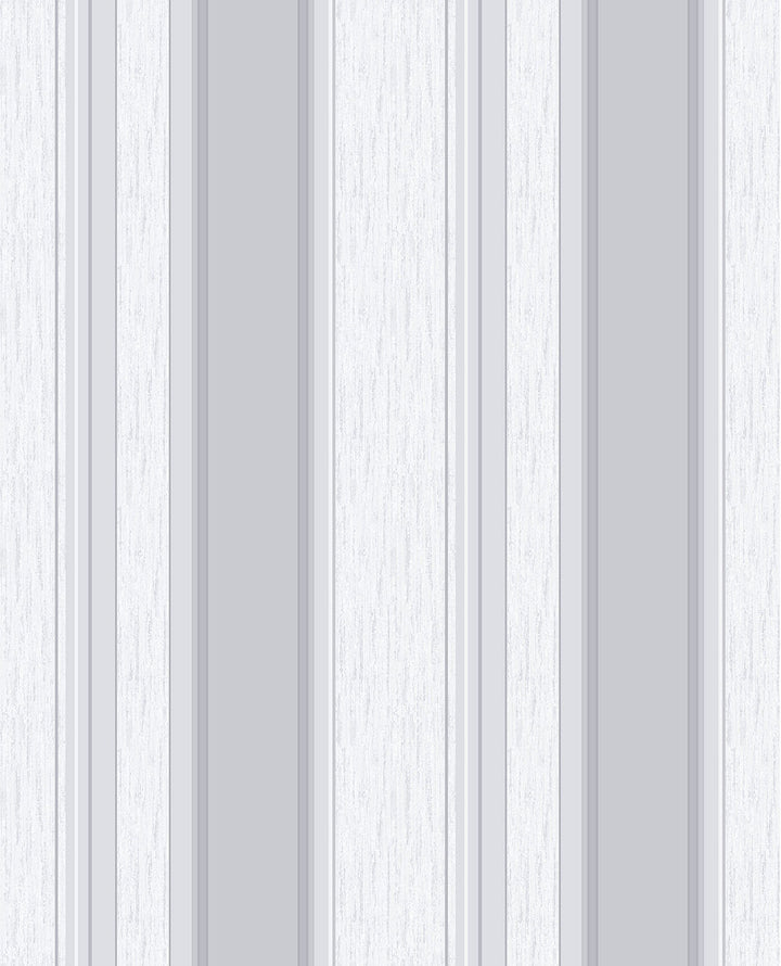 Mirabelle Silver Stripe Wallpaper by Advantage Metallic Covers about 56.4 square feet 20.5-in by 33-ft long roll Unpasted 0 - Fabric Carolina -
