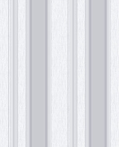Mirabelle Silver Stripe Wallpaper by Advantage