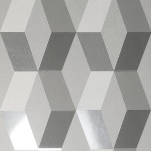 Rochelle Grey Geometric Wallpaper by Advantage