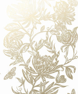 Marquis Gold Floral Wallpaper by Advantage