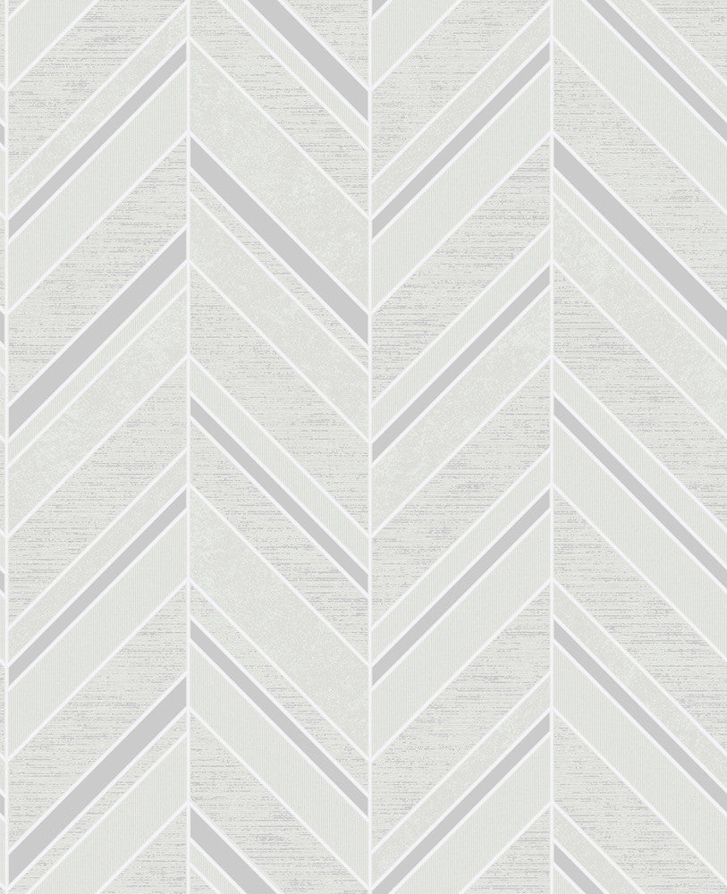Punta Mita Ivory Chevron Wallpaper by Advantage Deluxe Covers about 56.4 square feet 20.5-in by 33-ft long roll Unpasted 25.2 - Fabric Carolina -
