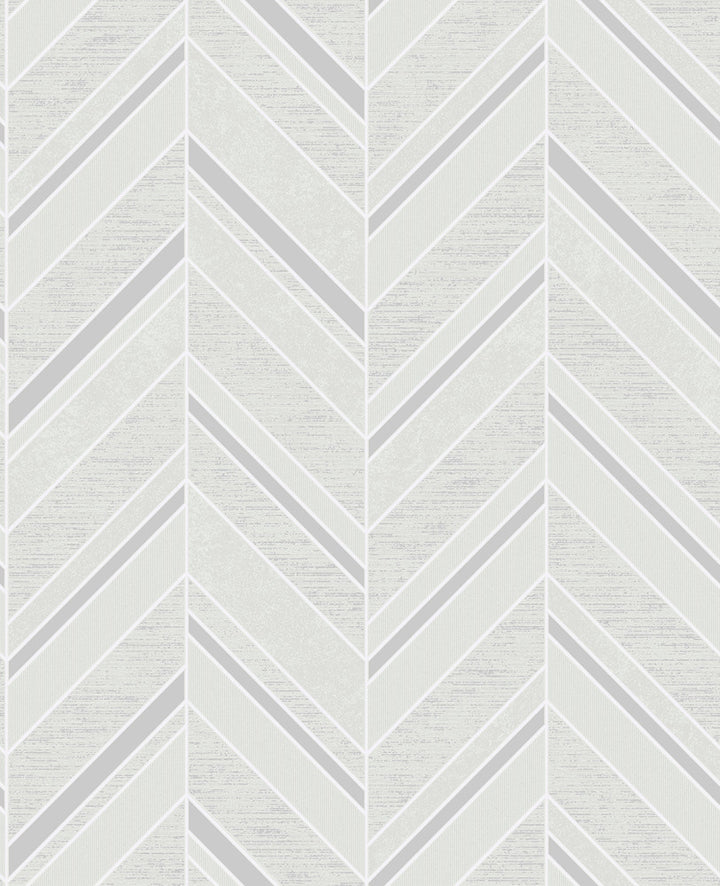 Punta Mita Ivory Chevron Wallpaper by Advantage Deluxe Covers about 56.4 square feet 20.5-in by 33-ft long roll Unpasted 25.2 - Fabric Carolina -