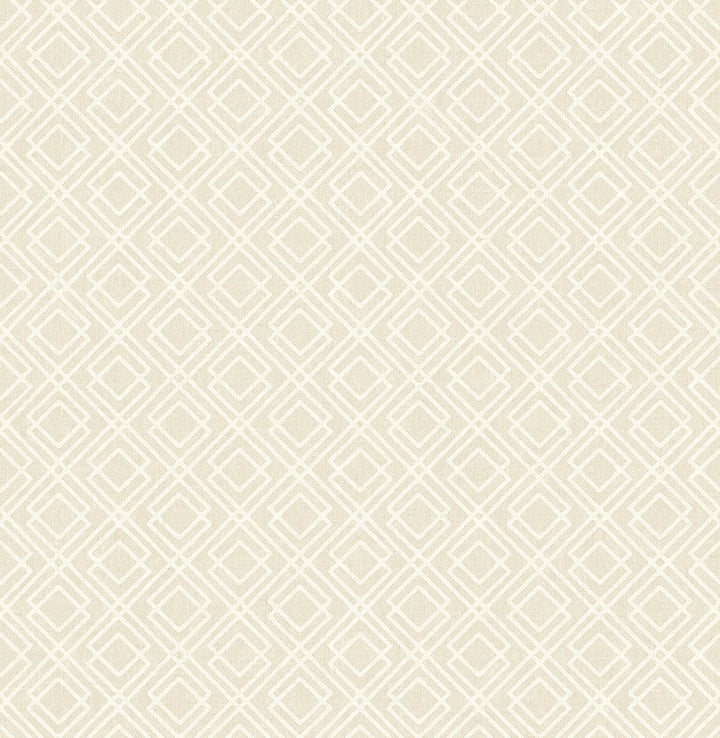Puck Wheat Geometric Wallpaper by Advantage Shades of Grey Covers about 56.4 square feet 20.5-in by 33-ft long roll Unpasted 20.8 - Fabric Carolina -