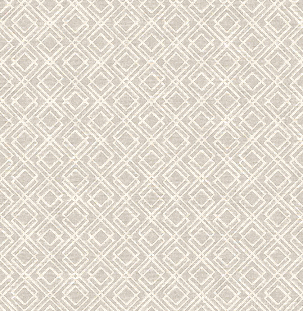 Puck Light Brown Geometric Wallpaper by Advantage Shades of Grey Covers about 56.4 square feet 20.5-in by 33-ft long roll Unpasted 20.8 - Fabric Carolina -