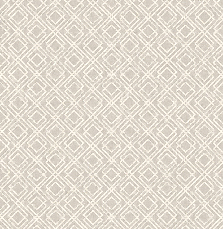 Puck Light Brown Geometric Wallpaper by Advantage Shades of Grey Covers about 56.4 square feet 20.5-in by 33-ft long roll Unpasted 20.8 - Fabric Carolina -