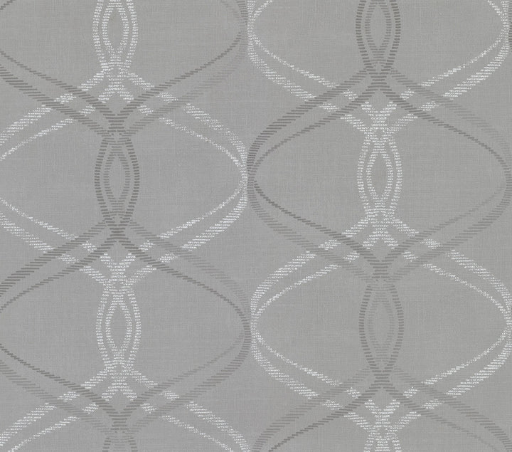 Fleance Grey Ogee Wallpaper by Advantage Shades of Grey Covers about 55 square feet 20-in by 33-ft long roll Unpasted 10.4 - Fabric Carolina -