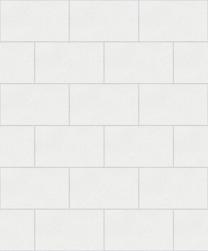 Angelo Ivory Subway Tile Wallpaper by Advantage Shades of Grey Covers about 56.4 square feet 20.5-in by 33-ft long roll Unpasted 25.2 - Fabric Carolina -