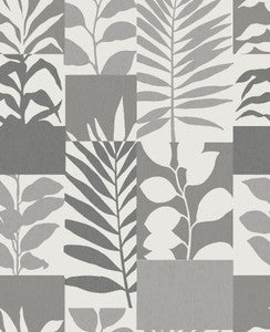 Goneril Grey Botanical Geometric Wallpaper by Advantage