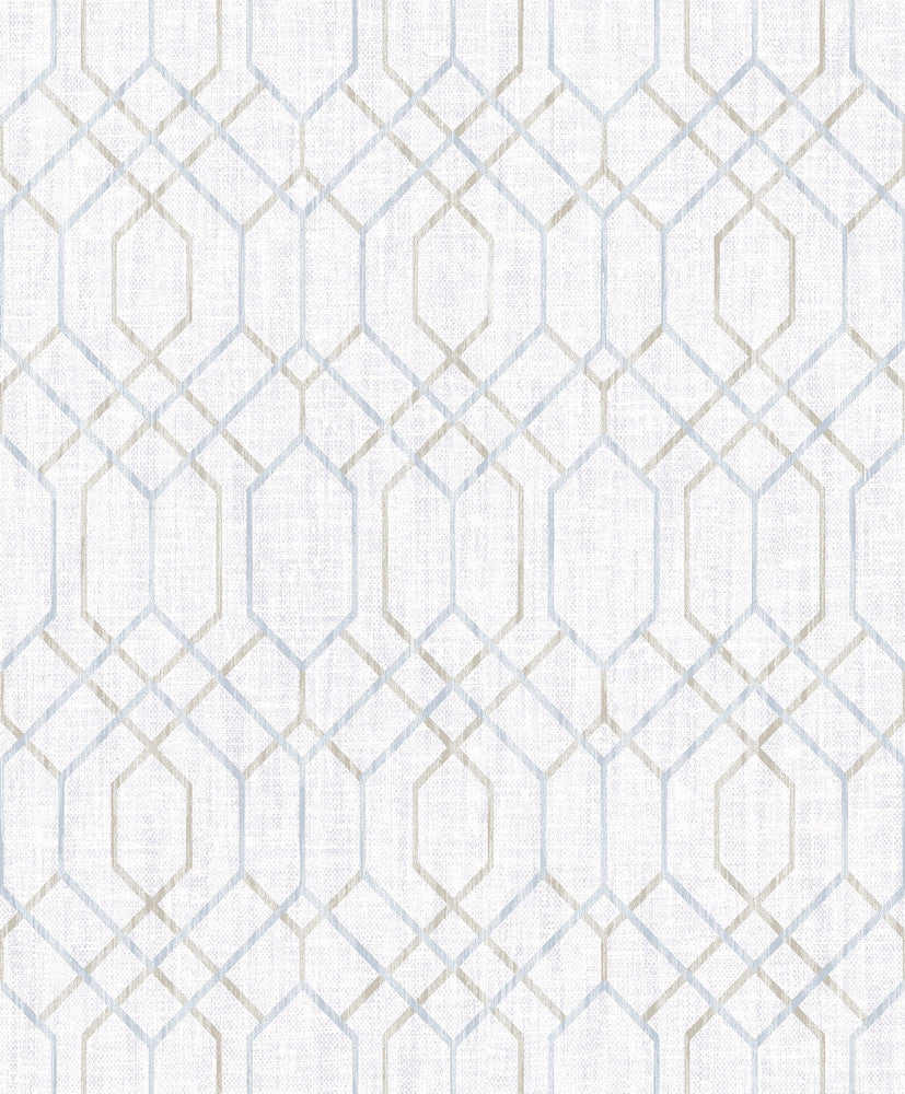 Lyla Grey Trellis Wallpaper by Decorline Vista Covers about 57.8 square feet 21-in by 33-ft long roll Unpasted 25 - Fabric Carolina -